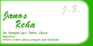 janos reha business card
